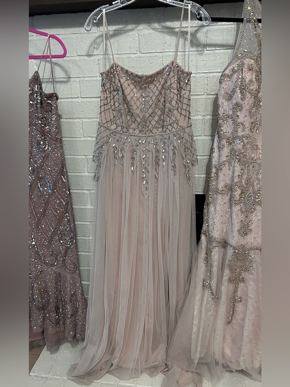 Embellished Maxi Dress in Pink